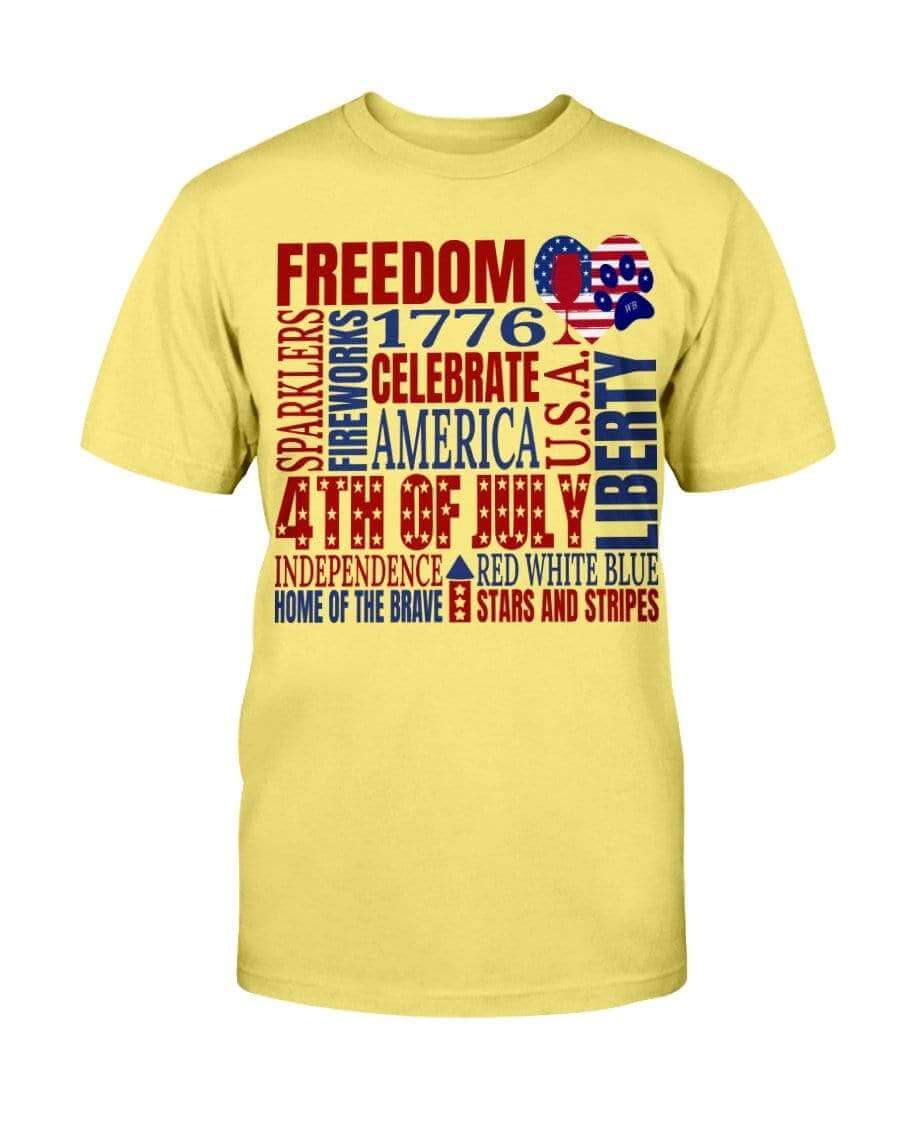 Shirts Cornsilk / S Winey Bitches Co "Celebrate America" Ultra Cotton T-Shirt-4th of July WineyBitchesCo