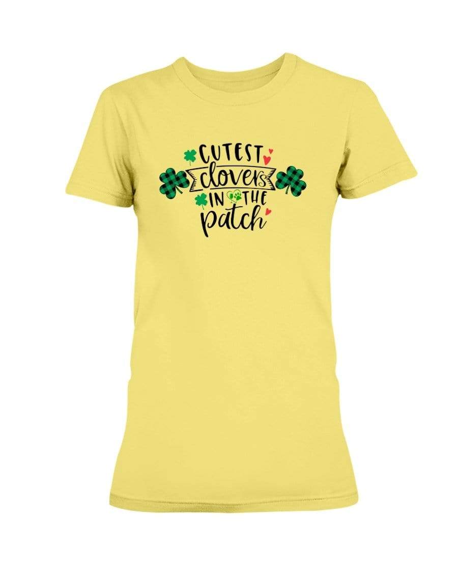 Shirts Cornsilk / S Winey Bitches Co "Cutest Clovers in the Patch" Ladies Missy T-Shirt WineyBitchesCo