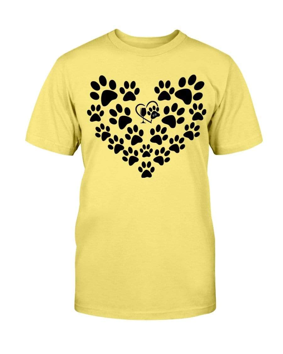 Shirts Cornsilk / S Winey Bitches Co Heart Paws (Black) Ultra Cotton T-Shirt WineyBitchesCo