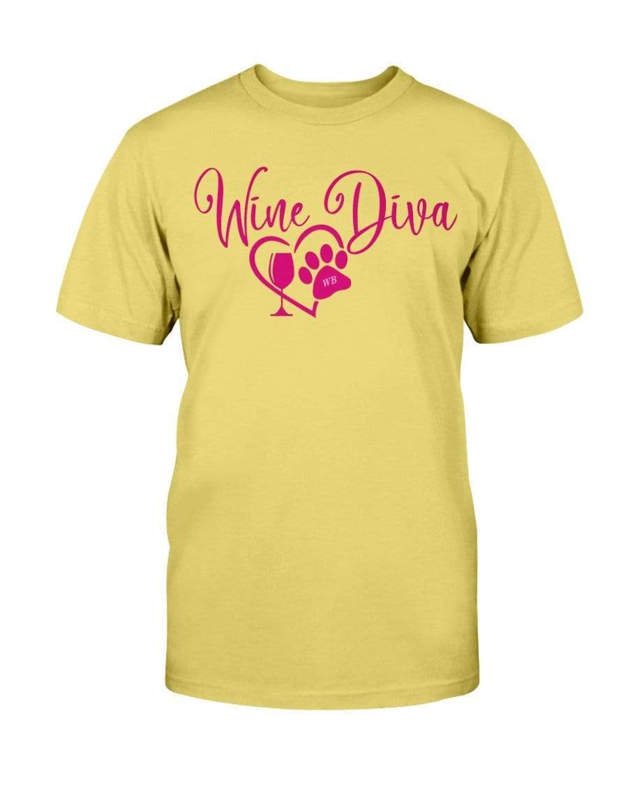 Shirts Daisy / S Winey Bitches Co New "Wine Diva 2" Ultra Cotton T-Shirt- Pink Ltrs WineyBitchesCo