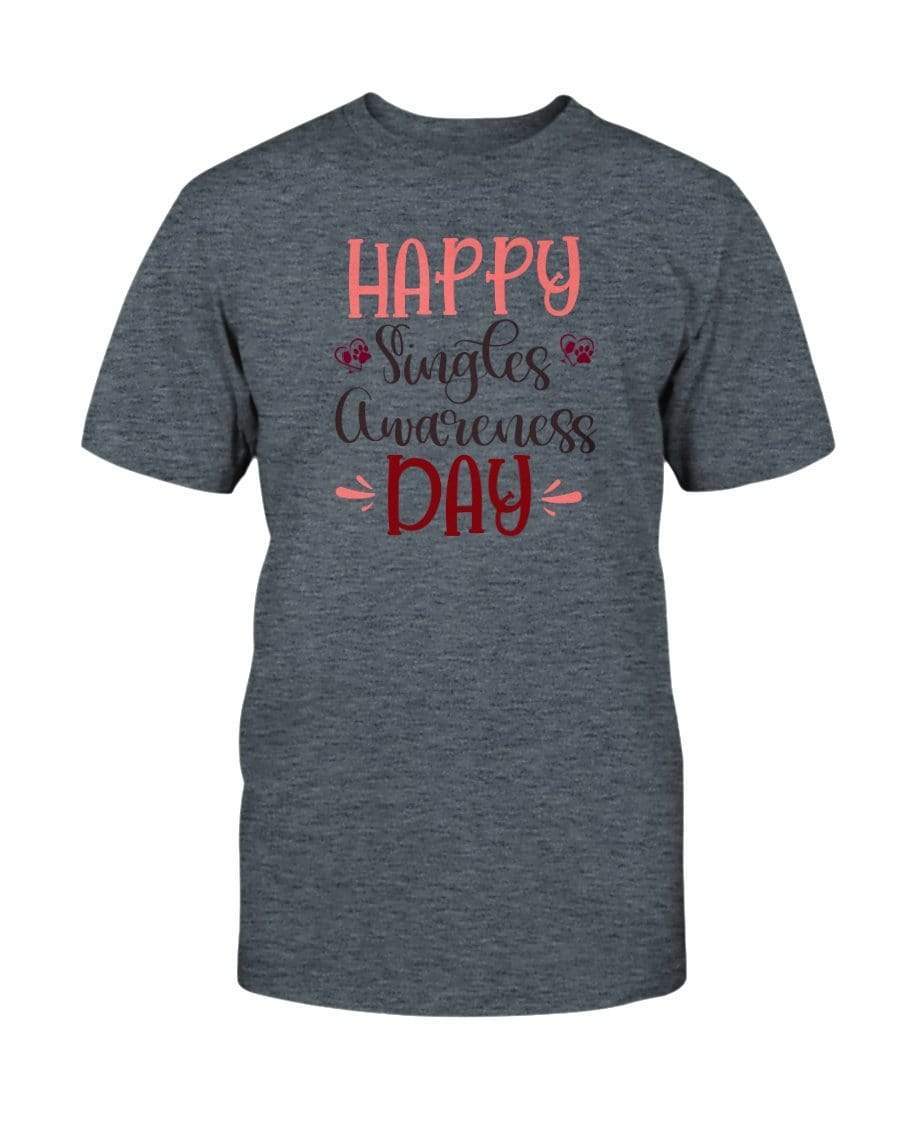Shirts Dark Heather / S Winey Bitches Co "Happy Single Awareness Day" Ultra Cotton T-Shirt WineyBitchesCo