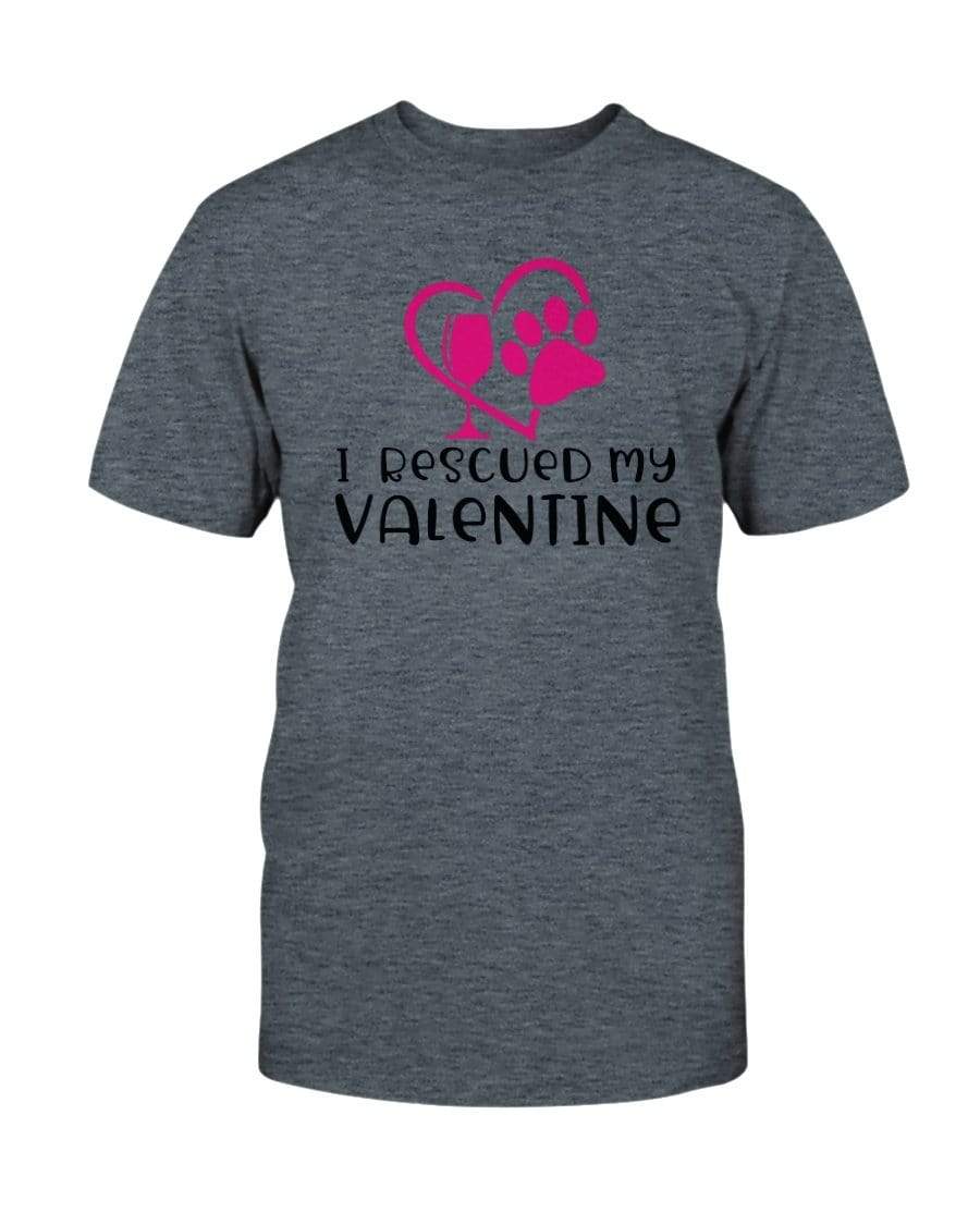 Shirts Dark Heather / S Winey Bitches Co "I Rescued My Valentine" Ultra Cotton T-Shirt WineyBitchesCo