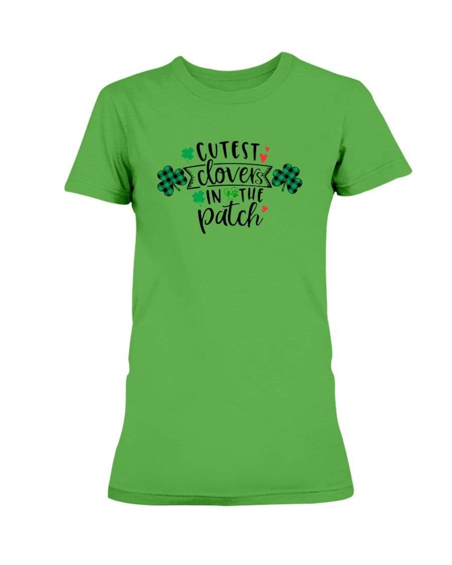 Shirts Electric Green / S Winey Bitches Co "Cutest Clovers in the Patch" Ladies Missy T-Shirt WineyBitchesCo