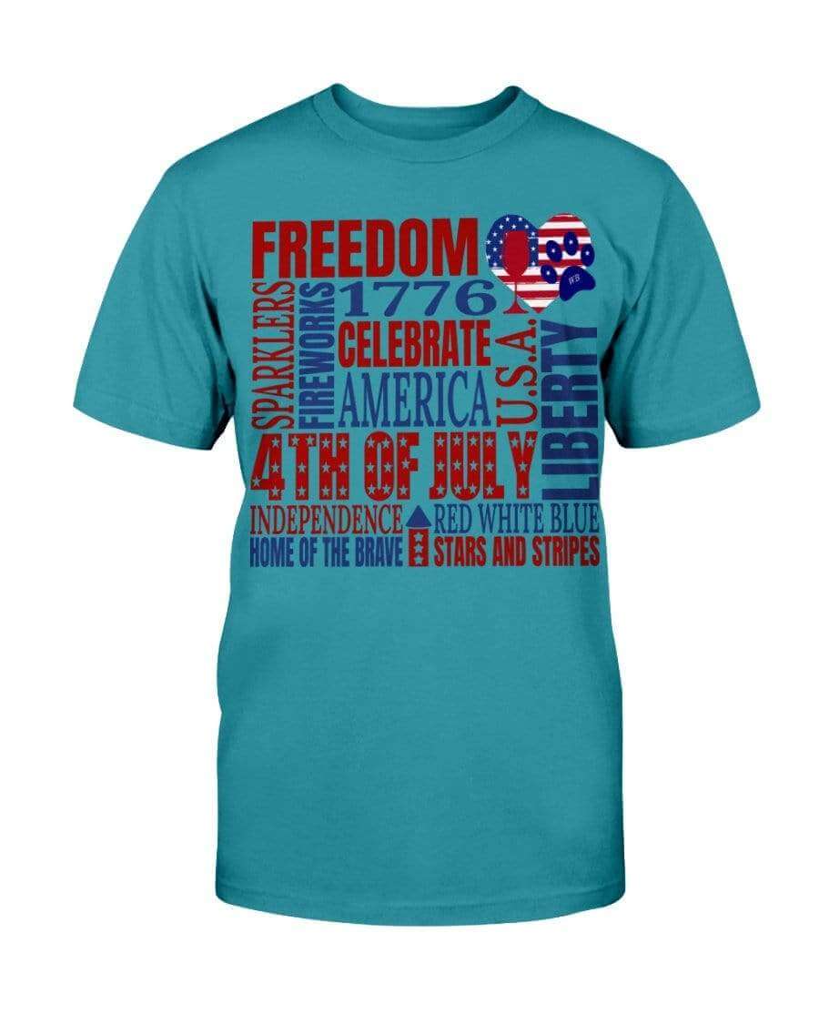 Shirts Galapagos Blue / S Winey Bitches Co "Celebrate America" Ultra Cotton T-Shirt-4th of July WineyBitchesCo