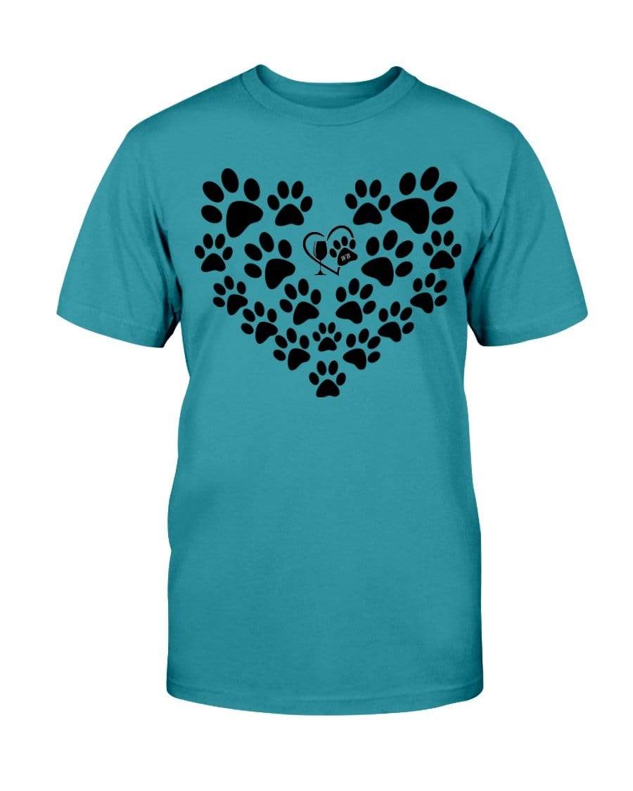 Shirts Galapagos Blue / S Winey Bitches Co Heart Paws (Black) Ultra Cotton T-Shirt WineyBitchesCo