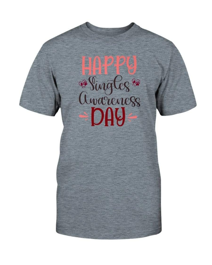Shirts Heather Indigo / S Winey Bitches Co "Happy Single Awareness Day" Ultra Cotton T-Shirt WineyBitchesCo