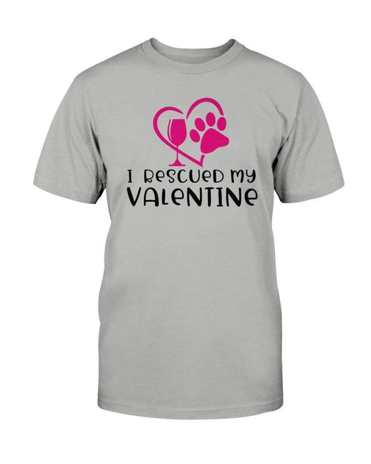 Shirts Ice Grey / S Winey Bitches Co "I Rescued My Valentine" Ultra Cotton T-Shirt WineyBitchesCo