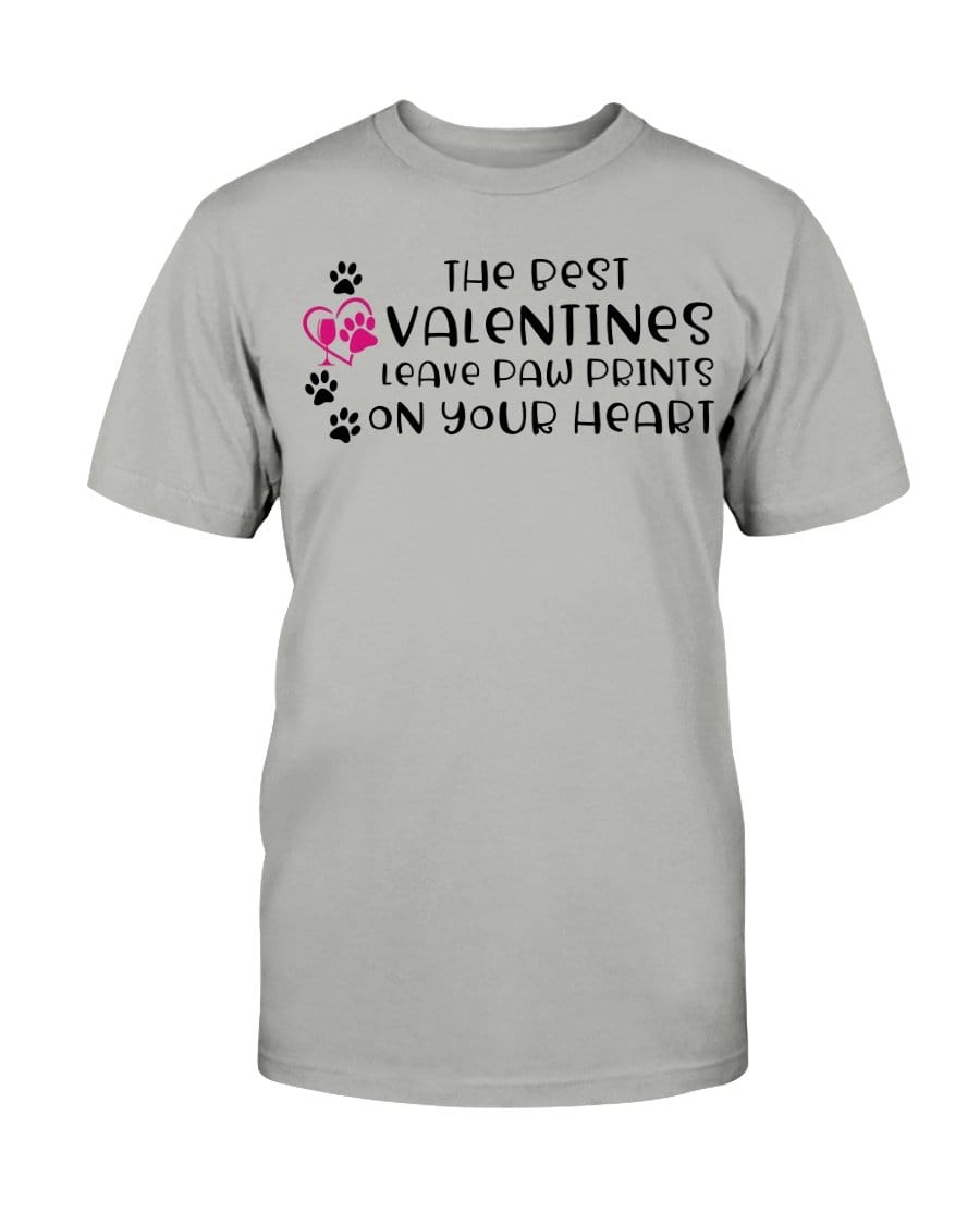 Shirts Ice Grey / S Winey Bitches Co "The Best Valentines Leave Paw Prints On Your Heart" Ultra Cotton T-Shirt WineyBitchesCo