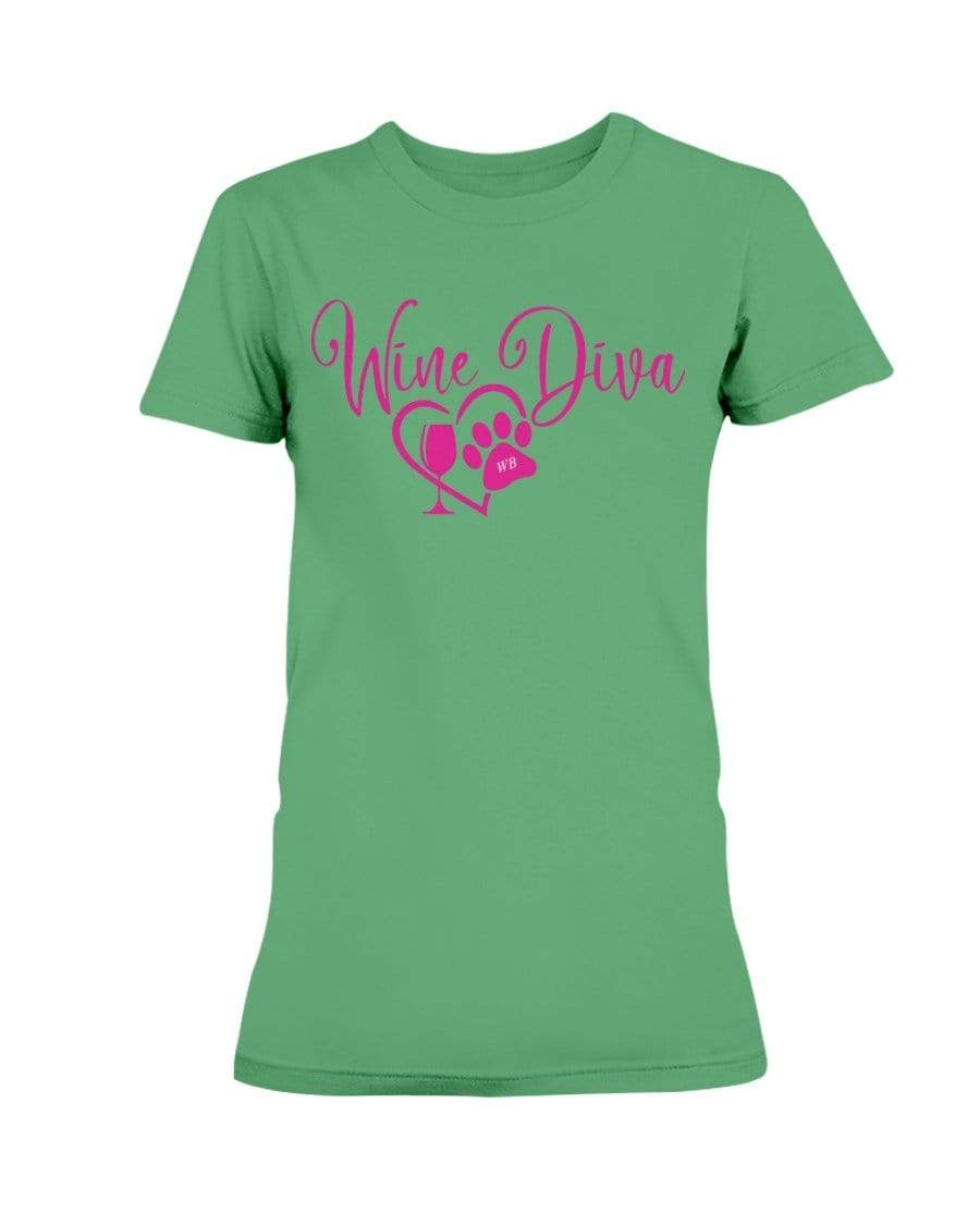 Shirts Irish Green / XS Winey Bitches Co New "Wine Diva 2" Ultra Ladies T-Shirt WineyBitchesCo