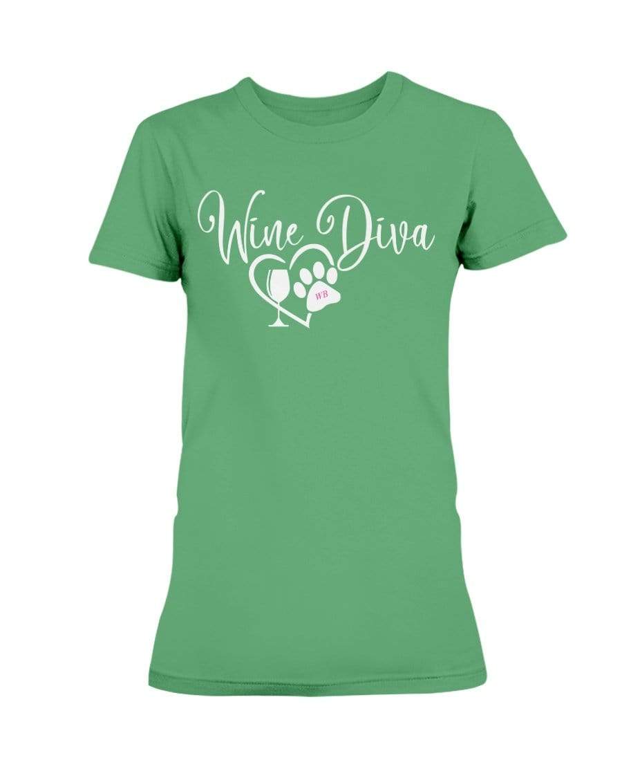 Shirts Irish Green / XS Winey Bitches Co New "Wine Diva 2" Ultra Ladies T-Shirt WineyBitchesCo