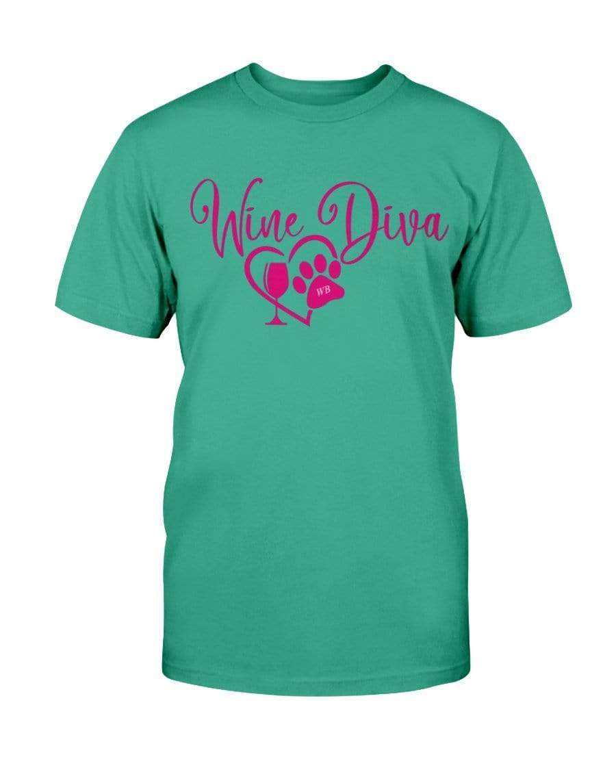 Shirts Kelly Green / S Winey Bitches Co New "Wine Diva 2" Ultra Cotton T-Shirt WineyBitchesCo