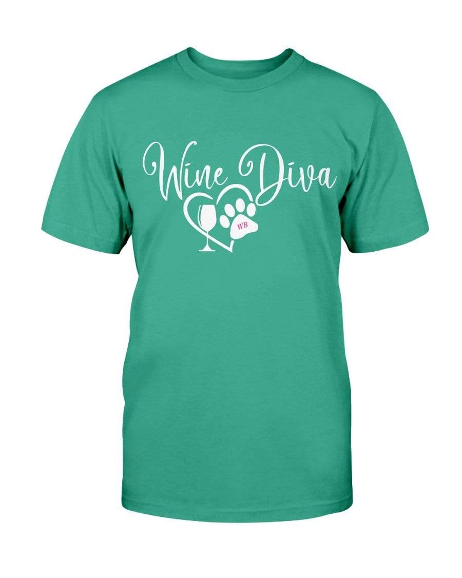 Shirts Kelly Green / S Winey Bitches Co New "Wine Diva 2" Ultra Cotton T-Shirt WineyBitchesCo