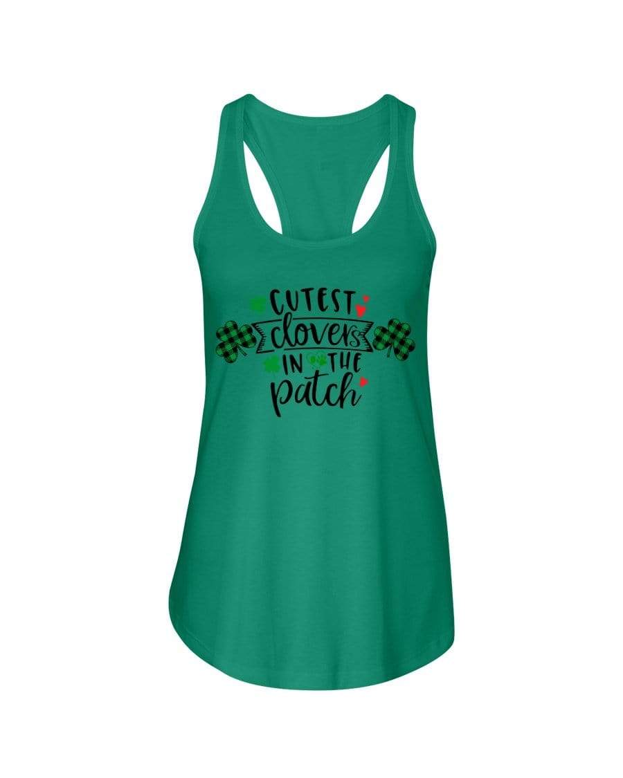 Shirts Kelly Green / XS Winey Bitches Co "Cutest Clovers in the Patch" Ladies Racerback Tank Top* WineyBitchesCo
