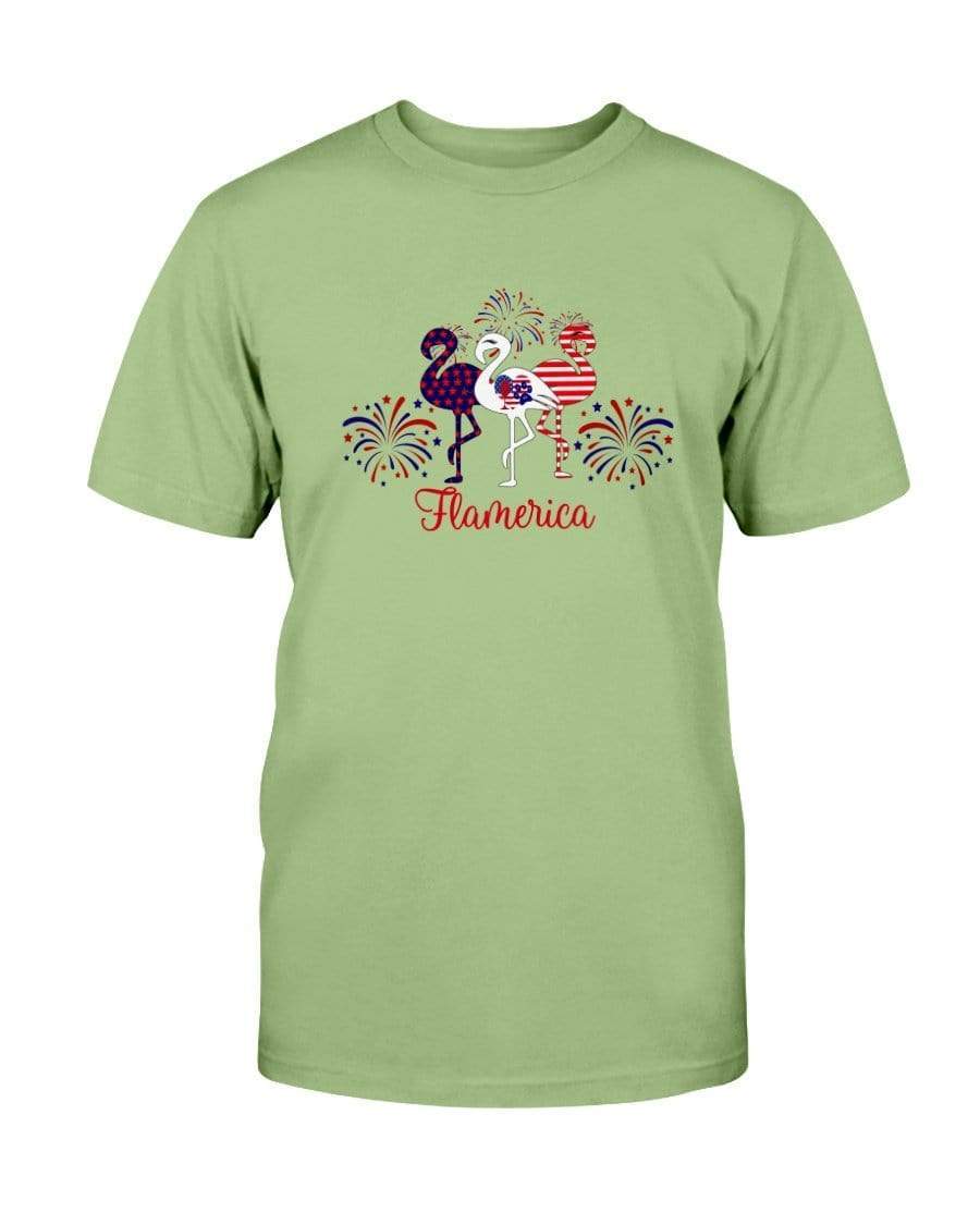 Shirts Kiwi / S Winey Bitches Co " Flamerica" Patriotic Flamingo Ultra Cotton T-Shirt WineyBitchesCo