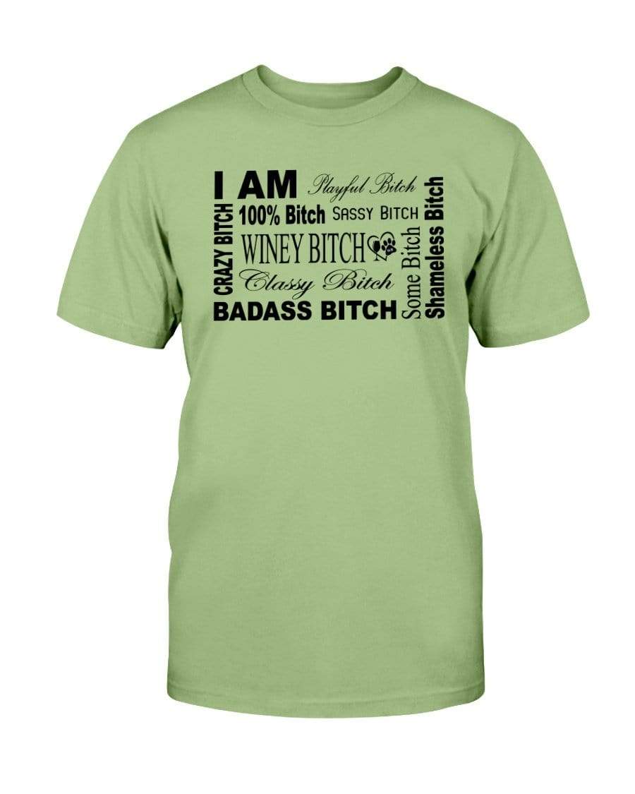 Shirts Kiwi / S Winey Bitches Co "I Am Bitch"-Black Letters-Ultra Cotton T-Shirt WineyBitchesCo