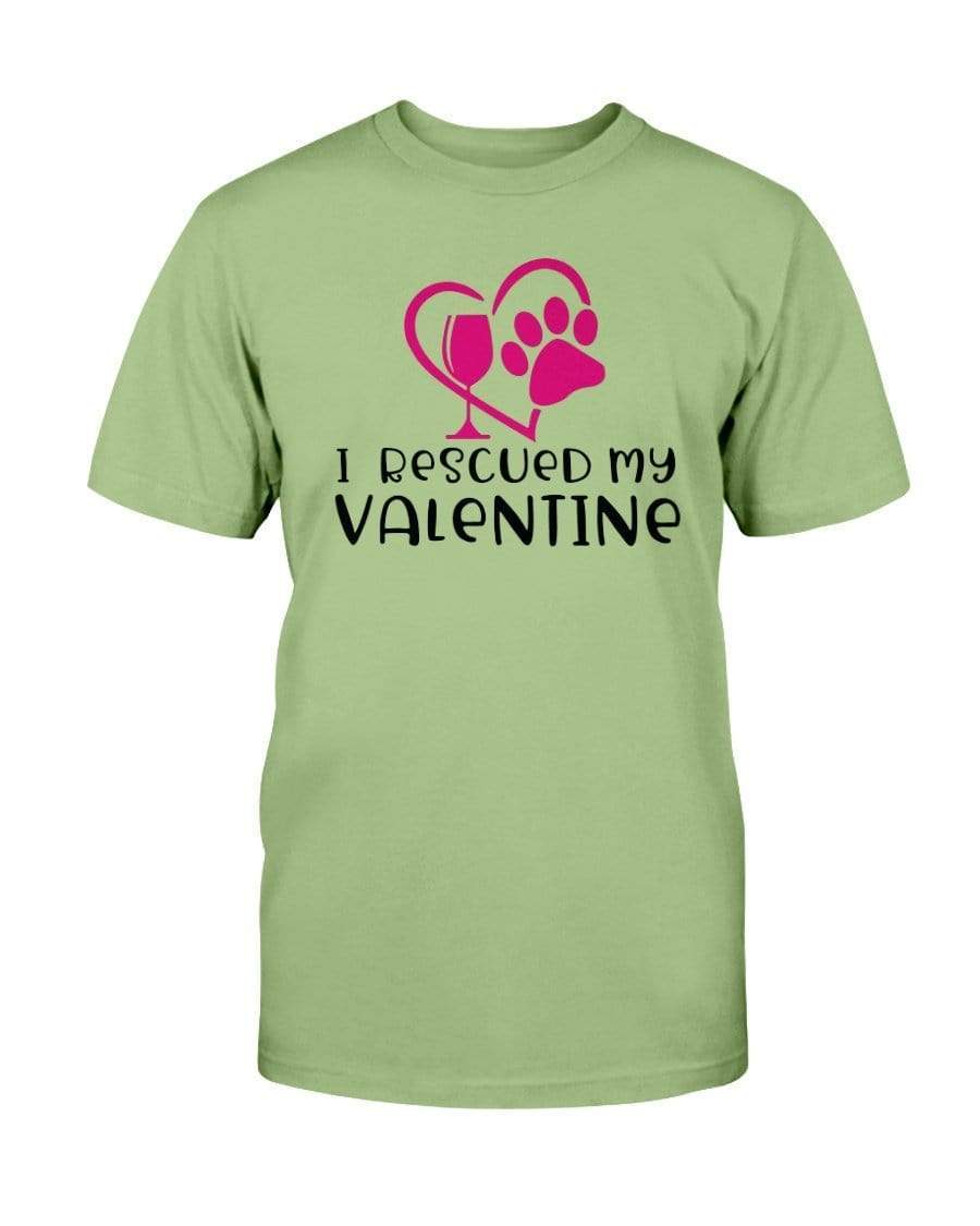 Shirts Kiwi / S Winey Bitches Co "I Rescued My Valentine" Ultra Cotton T-Shirt WineyBitchesCo