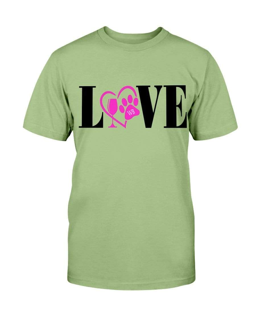 Shirts Kiwi / S Winey Bitches Co "Love" Blk Letters Ultra Cotton T-Shirt WineyBitchesCo