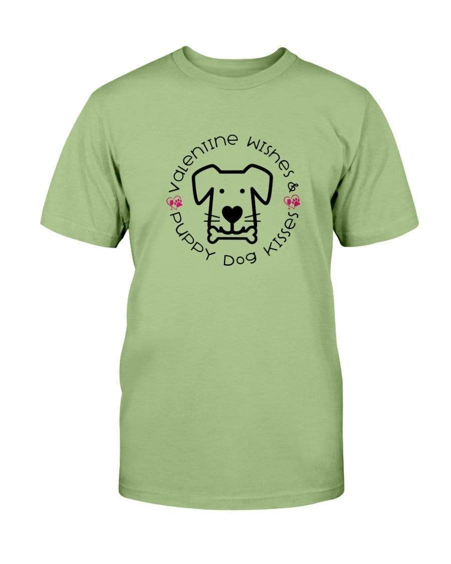 Shirts Kiwi / S Winey Bitches Co "Valentine Wishes And Puppy Dog Kisses" (Dog) Ultra Cotton T-Shirt WineyBitchesCo