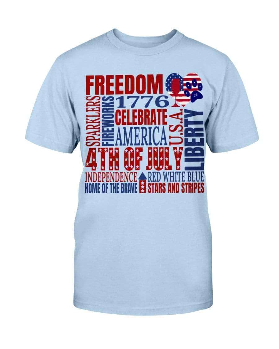 Shirts Light Blue / S Winey Bitches Co "Celebrate America" Ultra Cotton T-Shirt-4th of July WineyBitchesCo