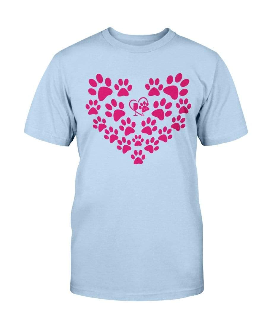Shirts Light Blue / S Winey Bitches Co Heart Paws (Pink) Ultra Cotton T-Shirt WineyBitchesCo