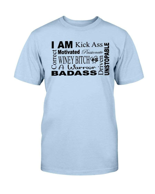 Shirts Light Blue / S Winey Bitches Co "I Am Motivated" Black Lettering-Ultra Cotton T-Shirt WineyBitchesCo