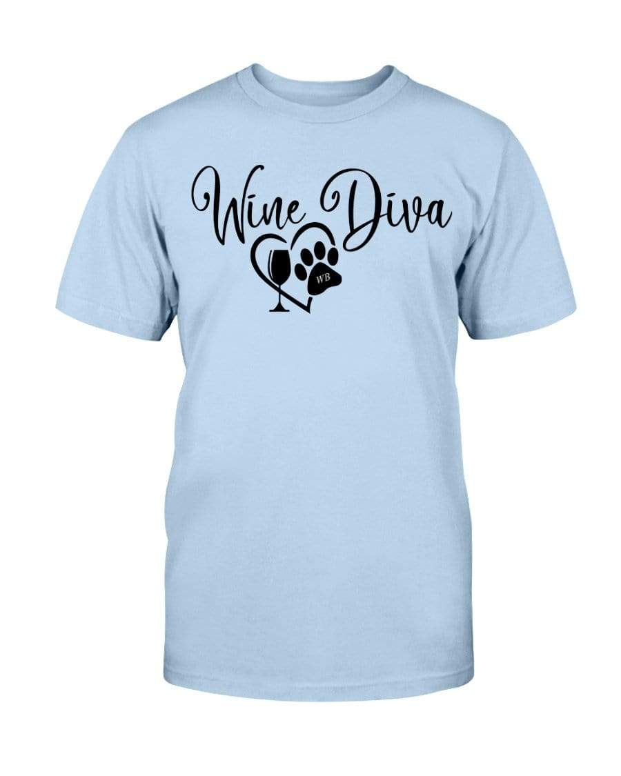 Shirts Light Blue / S Winey Bitches Co New "Wine Diva 2" Ultra Cotton T-Shirt WineyBitchesCo