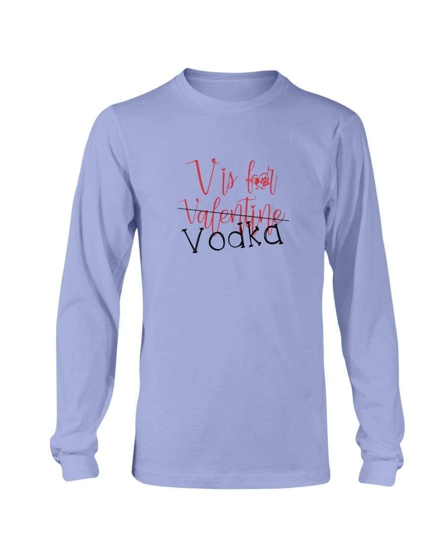 Shirts Light Blue / S Winey Bitches Co "V is for Vodka" Long Sleeve T-Shirt WineyBitchesCo