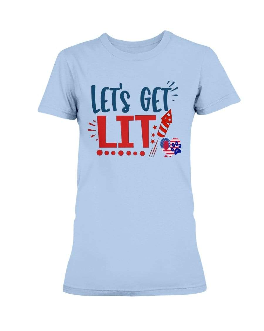 Shirts Light Blue / XS Winey Bitches Co "Let Get Lit" Ultra Ladies T-Shirt WineyBitchesCo