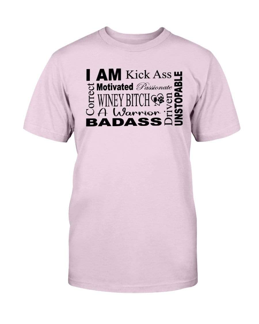 Shirts Light Pink / S Winey Bitches Co "I Am Motivated" Black Lettering-Ultra Cotton T-Shirt WineyBitchesCo