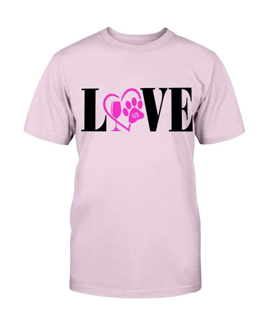 Shirts Light Pink / S Winey Bitches Co "Love" Blk Letters Ultra Cotton T-Shirt WineyBitchesCo