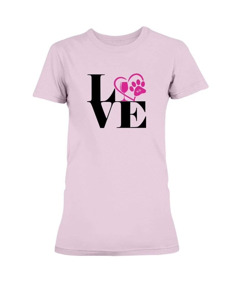 Shirts Light Pink / S Winey Bitches Co "Love Squared" Ladies Missy T-Shirt WineyBitchesCo