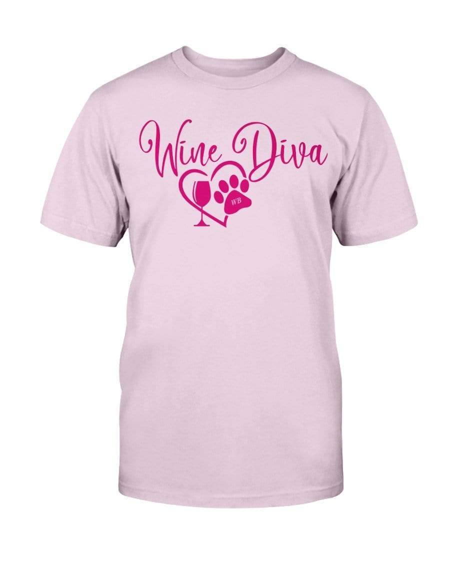 Shirts Light Pink / S Winey Bitches Co New "Wine Diva 2" Ultra Cotton T-Shirt- Pink Ltrs WineyBitchesCo