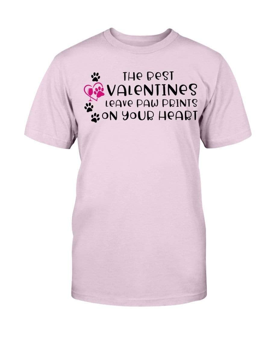Shirts Light Pink / S Winey Bitches Co "The Best Valentines Leave Paw Prints On Your Heart" Ultra Cotton T-Shirt WineyBitchesCo