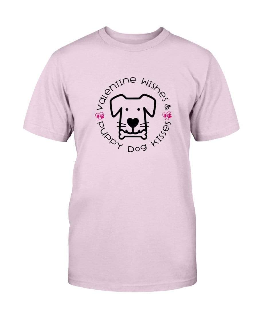 Shirts Light Pink / S Winey Bitches Co "Valentine Wishes And Puppy Dog Kisses" (Dog) Ultra Cotton T-Shirt WineyBitchesCo