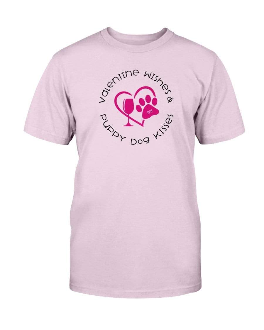 Shirts Light Pink / S Winey Bitches Co "Valentine Wishes And Puppy Dog Kisses" (Heart) Ultra Cotton T-Shirt WineyBitchesCo