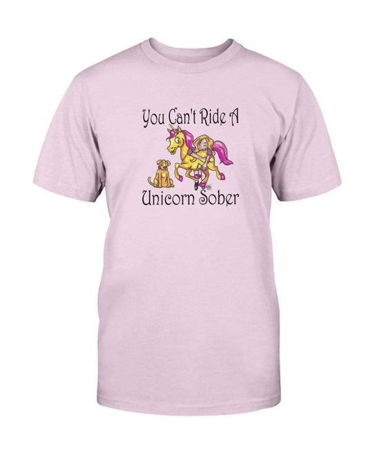 Shirts Light Pink / S Winey Bitches Co "You Can't Ride A Unicorn Sober" Ultra Cotton T-Shirt WineyBitchesCo