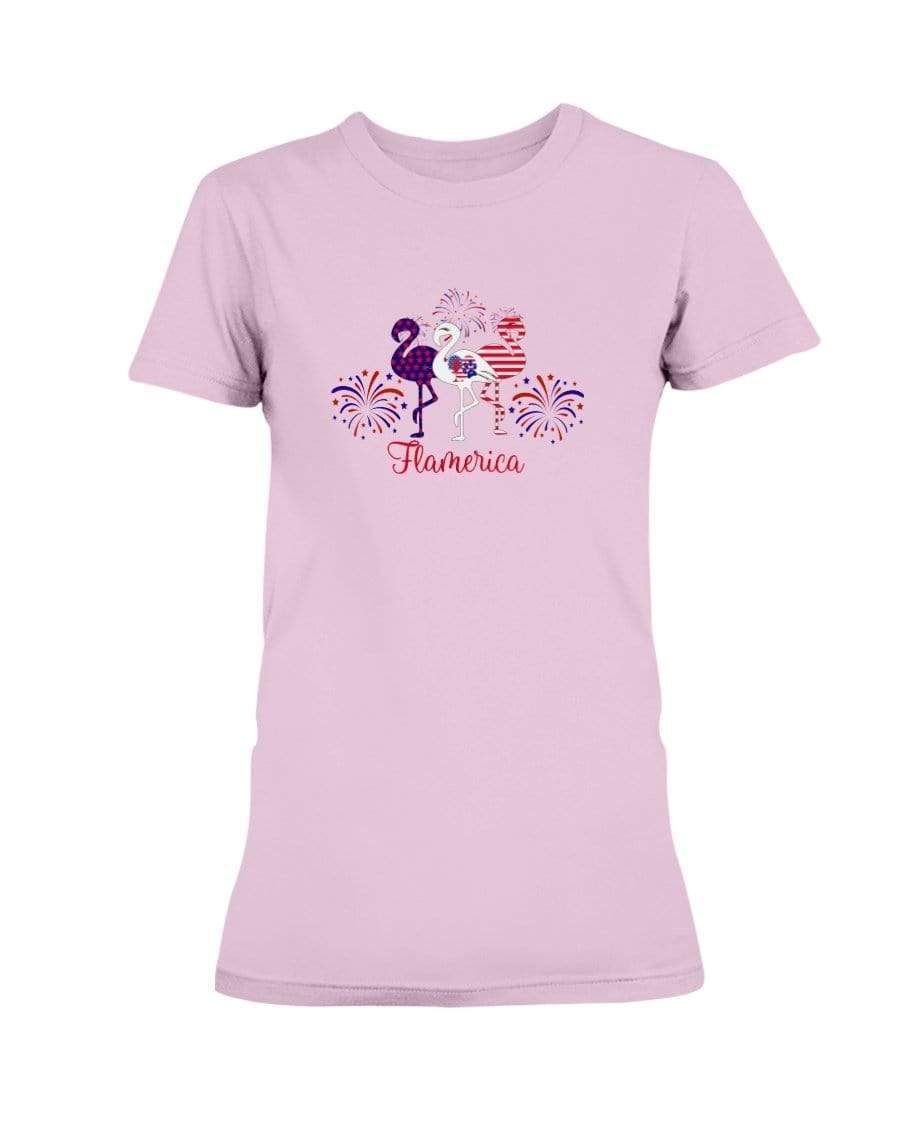 Shirts Light Pink / XS Winey Bitches Co "Flamerica" Patriotic Flamingo Ultra Ladies T-Shirt WineyBitchesCo