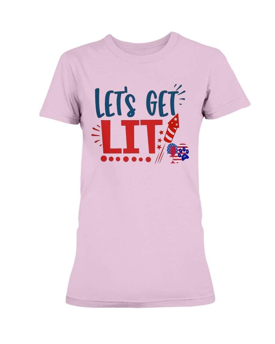 Shirts Light Pink / XS Winey Bitches Co "Let Get Lit" Ultra Ladies T-Shirt WineyBitchesCo