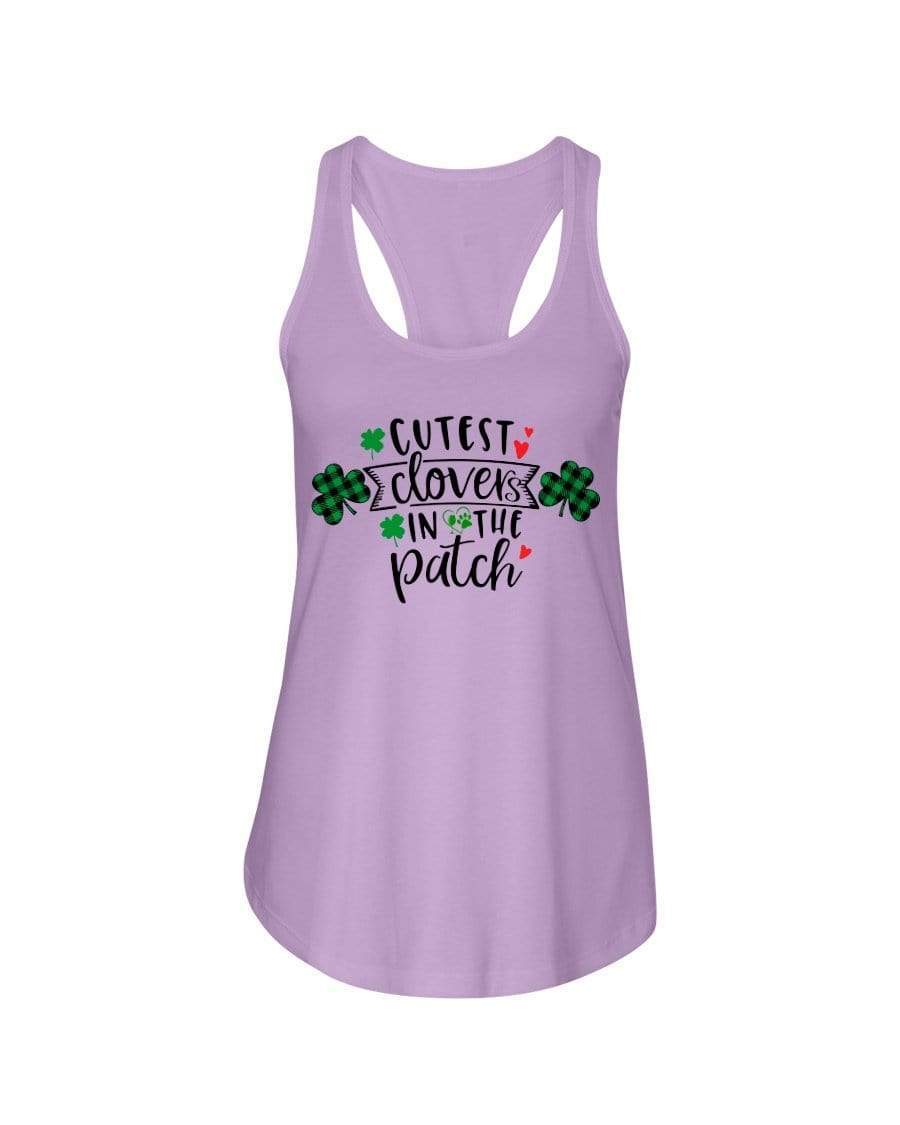 Shirts Lilac / XS Winey Bitches Co "Cutest Clovers in the Patch" Ladies Racerback Tank Top* WineyBitchesCo