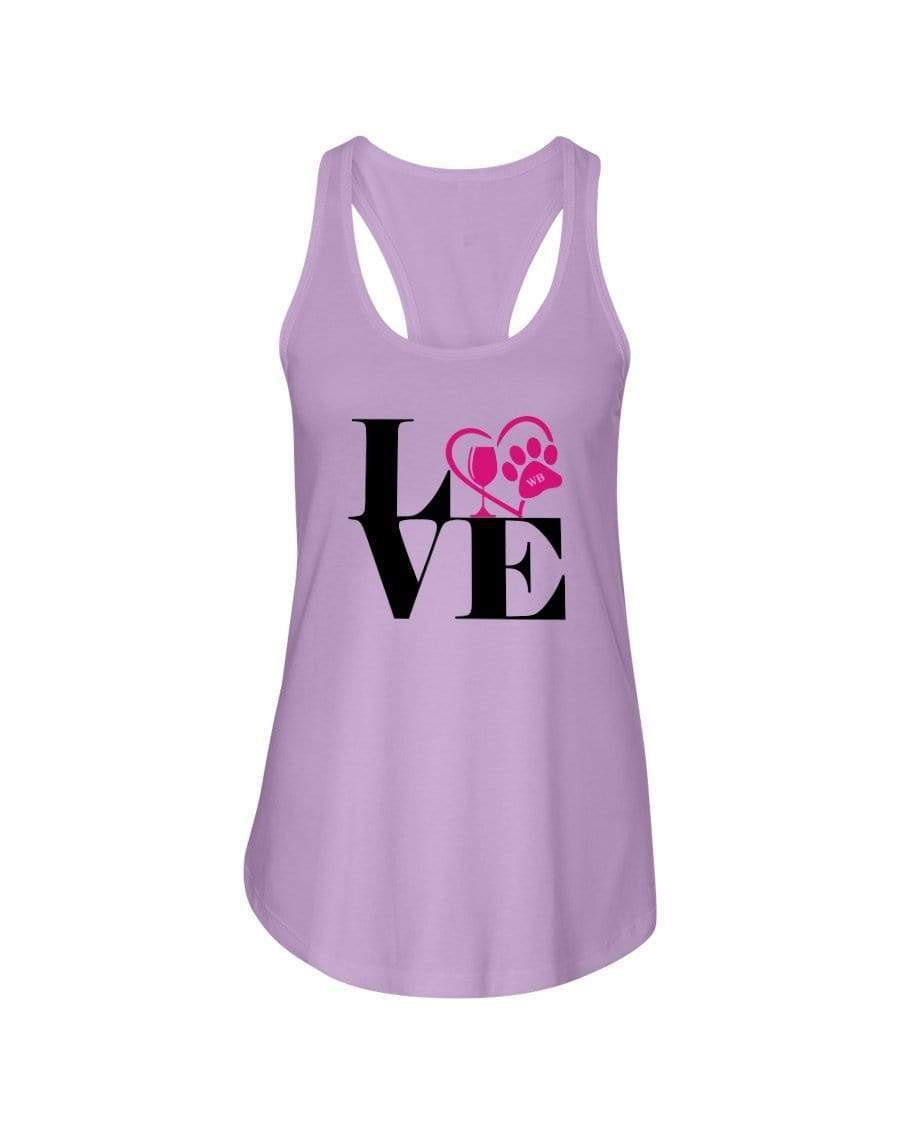 Shirts Lilac / XS Winey Bitches Co "Love Squared" Ladies Racerback Tank Top* WineyBitchesCo