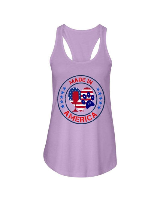 Shirts Lilac / XS Winey Bitches Co "Made In America" Ladies Racerback Tank WineyBitchesCo