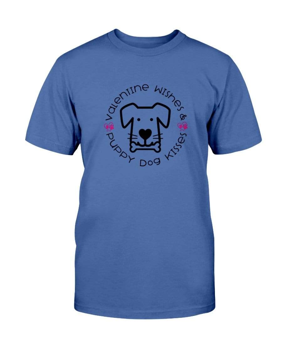 Shirts Metro Blue / S Winey Bitches Co "Valentine Wishes And Puppy Dog Kisses" (Dog) Ultra Cotton T-Shirt WineyBitchesCo