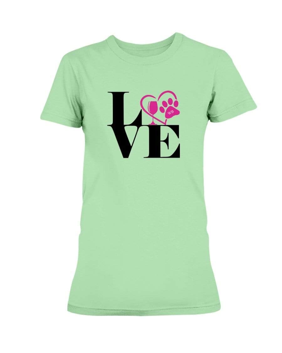 Shirts Mint Green / S Winey Bitches Co "Love Squared" Ladies Missy T-Shirt WineyBitchesCo