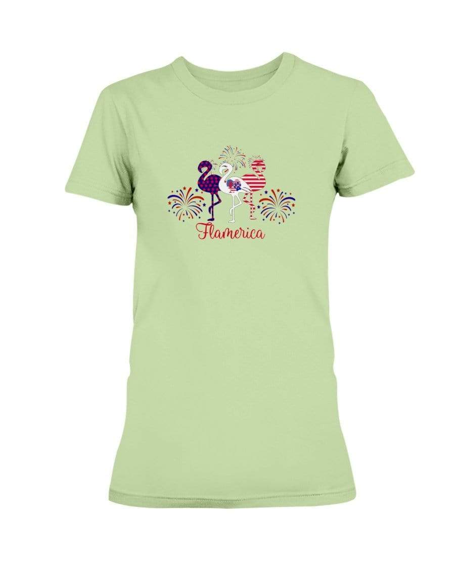 Shirts Mint Green / XS Winey Bitches Co "Flamerica" Patriotic Flamingo Ultra Ladies T-Shirt WineyBitchesCo