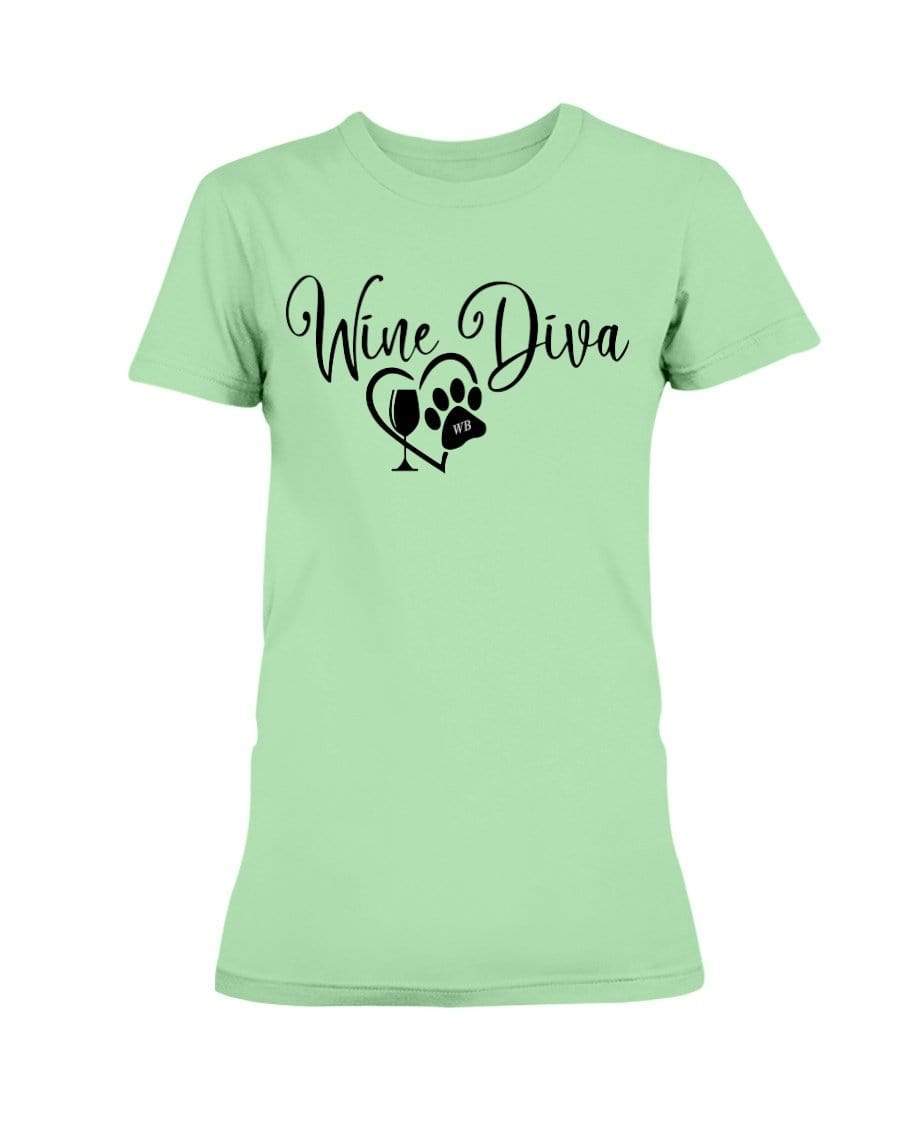 Shirts Mint Green / XS Winey Bitches Co New "Wine Diva 2" Ultra Ladies T-Shirt WineyBitchesCo