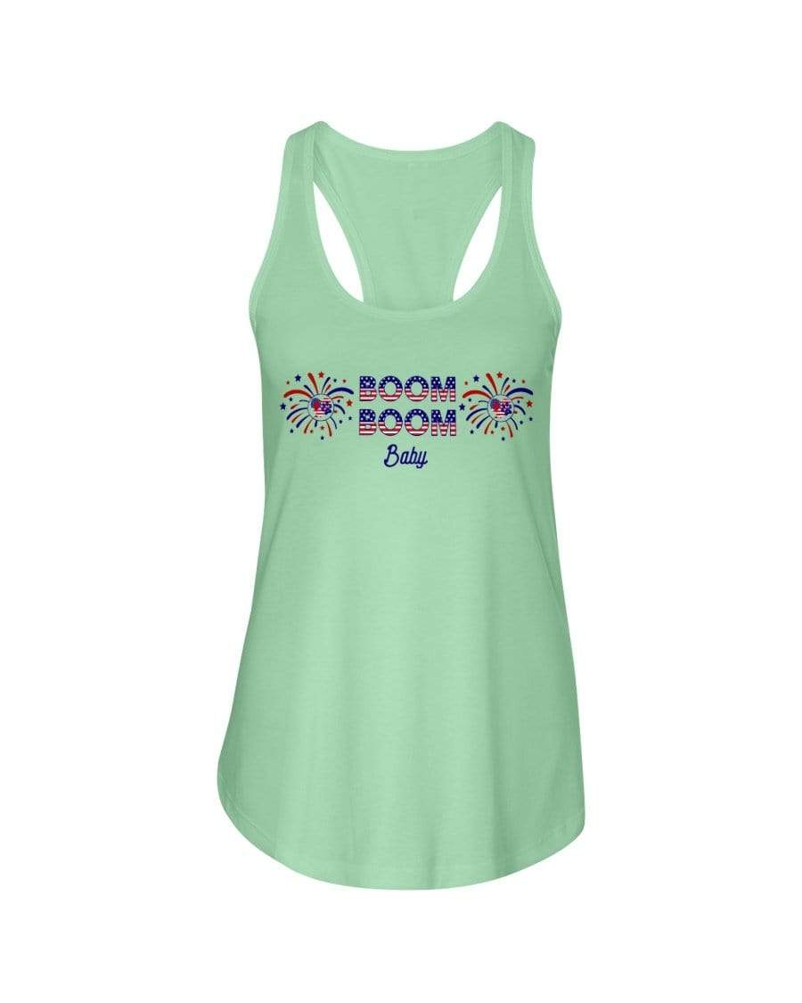 Shirts Mint / XS Winey Bitches Co "Boom Boom Baby" Ladies Racerback Tank WineyBitchesCo