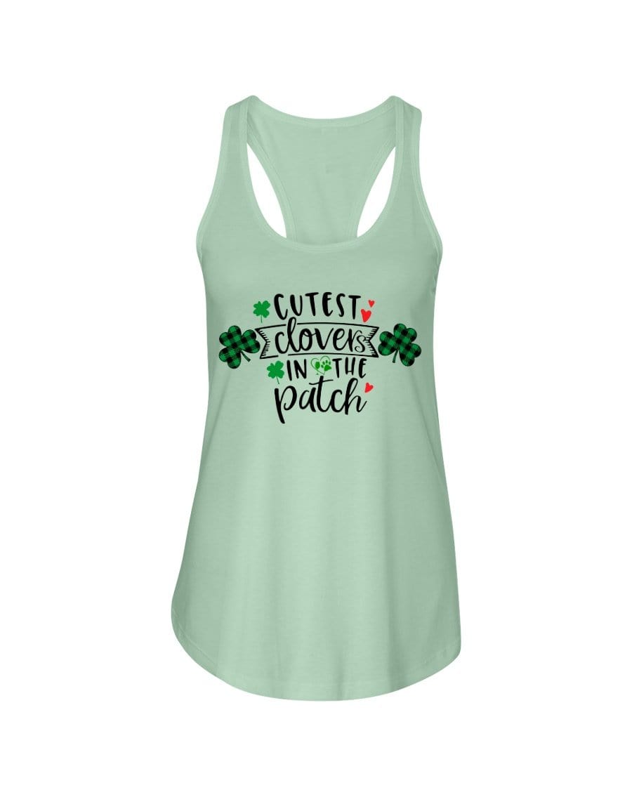Shirts Mint / XS Winey Bitches Co "Cutest Clovers in the Patch" Ladies Racerback Tank Top* WineyBitchesCo