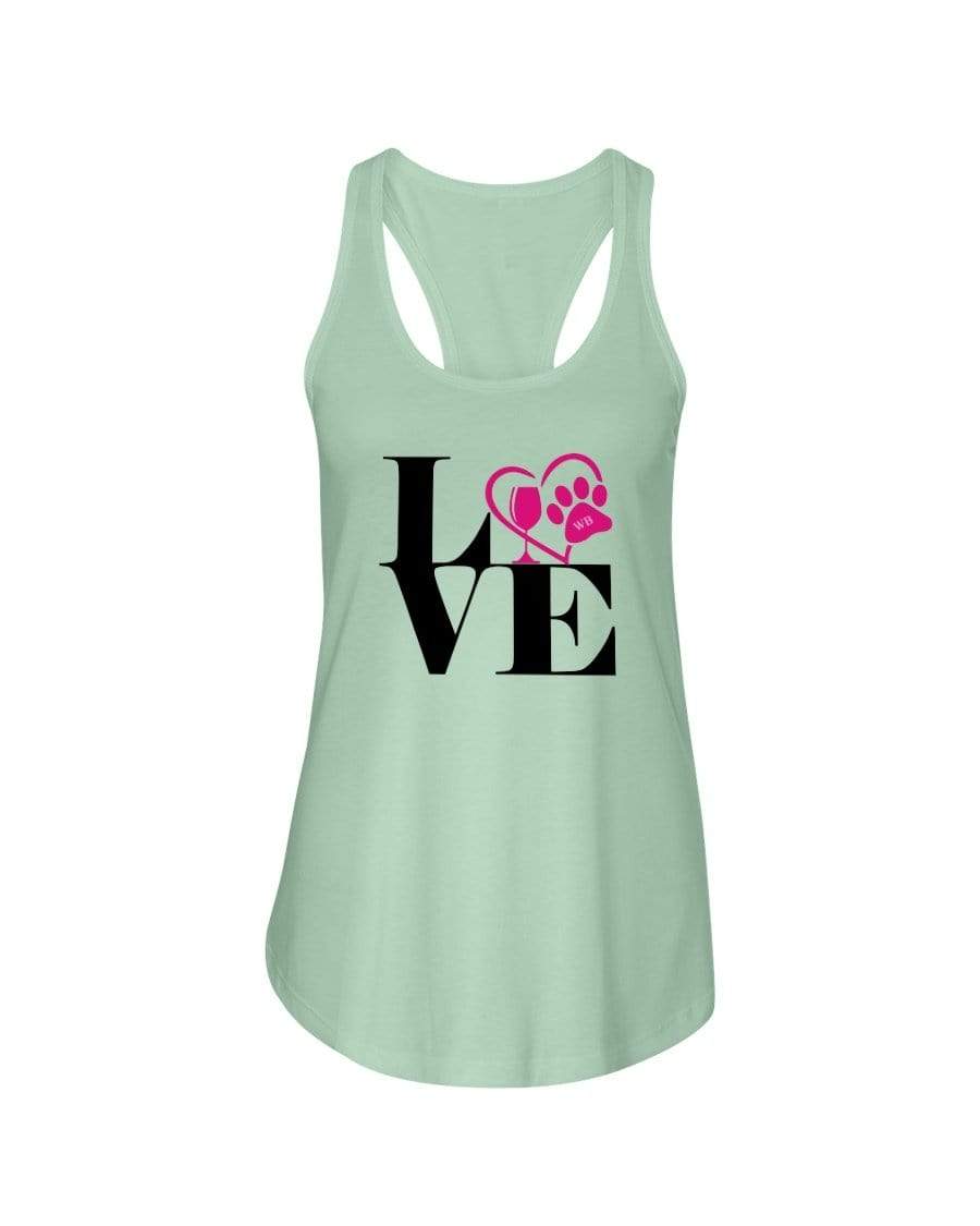 Shirts Mint / XS Winey Bitches Co "Love Squared" Ladies Racerback Tank Top* WineyBitchesCo