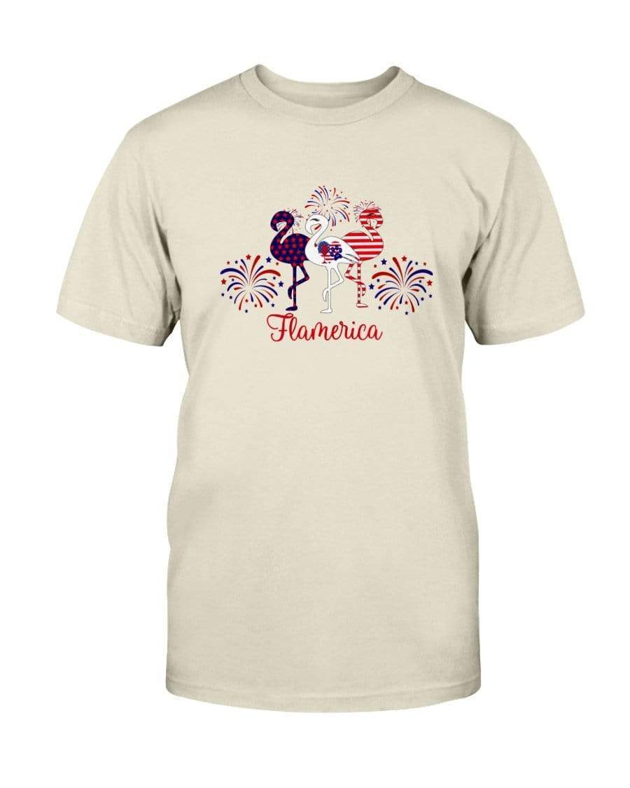 Shirts Natural / S Winey Bitches Co " Flamerica" Patriotic Flamingo Ultra Cotton T-Shirt WineyBitchesCo