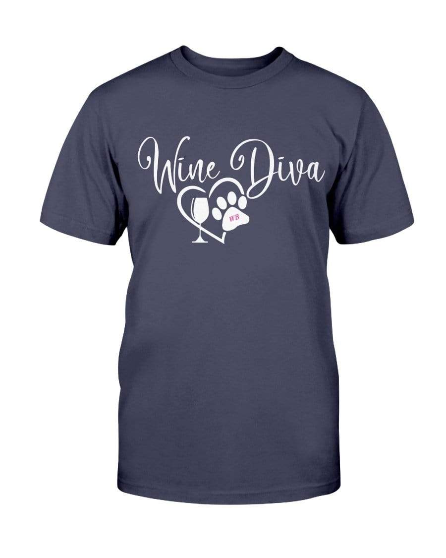 Shirts Navy / S Winey Bitches Co New "Wine Diva 2" Ultra Cotton T-Shirt WineyBitchesCo